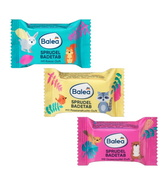 Balea Badetab Kokos/Passion/Granat Kąpiel 90szt