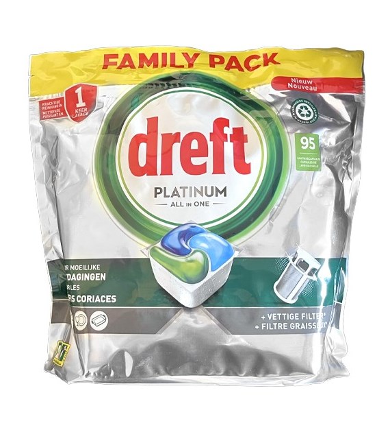 Dreft Platinum All in One Tabs 95szt 1,4kg