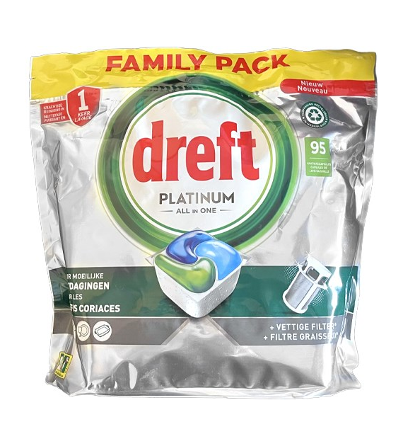 Dreft Platinum All in One Tabs 95szt 1,4kg