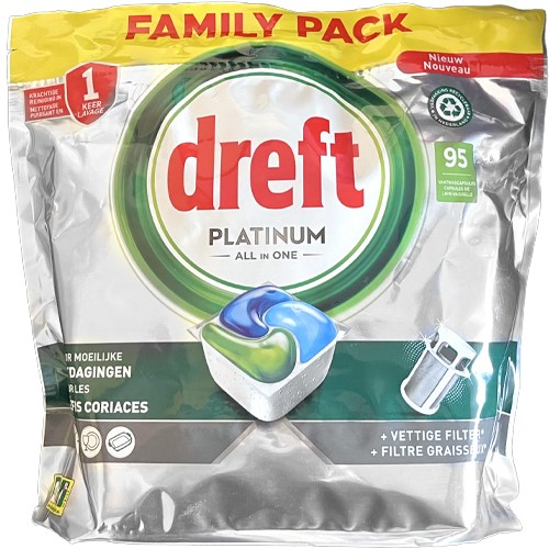 Dreft Platinum All in One Tabs 95szt 1,4kg