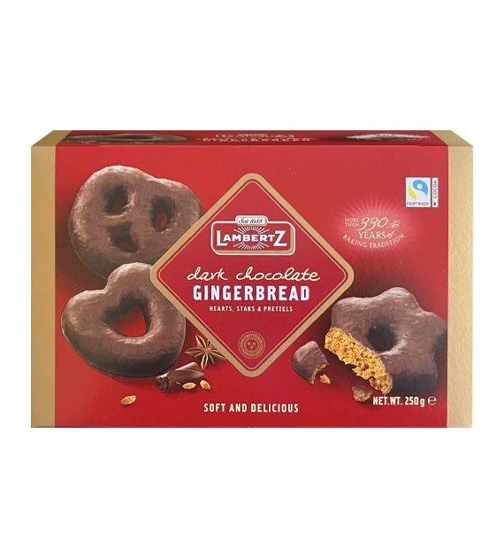 Lambertz Dark Chocolate Gingerbread 250g