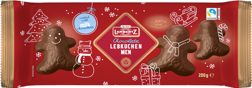 Lambertz Chocolate Lebkuchen Men 200g