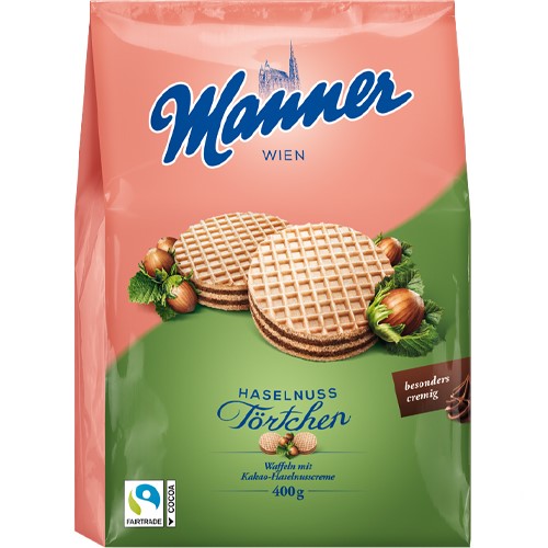 Manner Haselnuss Tortchen Wafle 400g