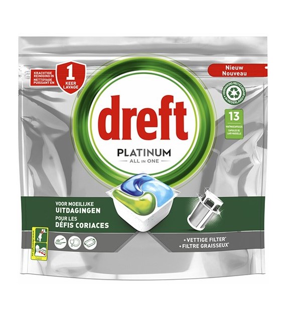 Dreft Platinum All in One Tabs 13szt 194g