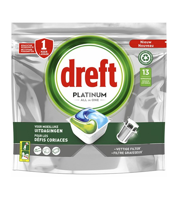 Dreft Platinum All in One Tabs 13szt 194g