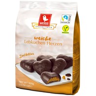 Weiss Weiche Lebkuchen Herzen Zartbitter 300g