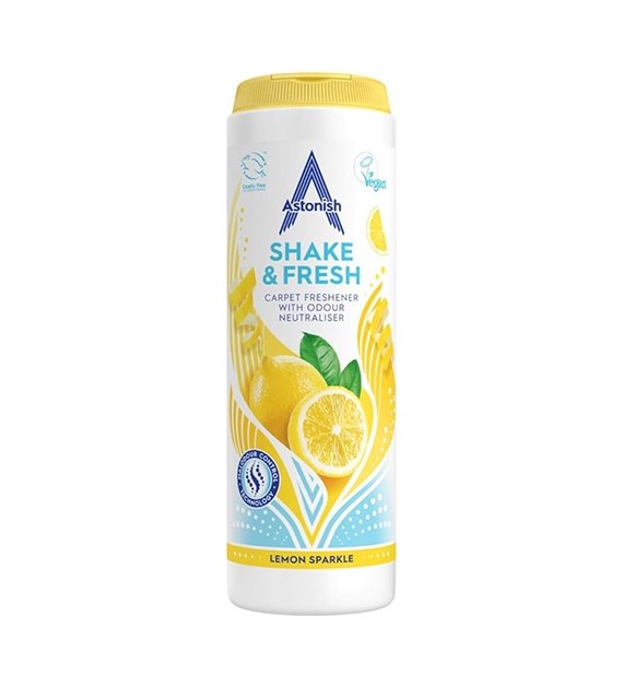 Astonish Shake & Fresh Capret Freshener Lemon 350g