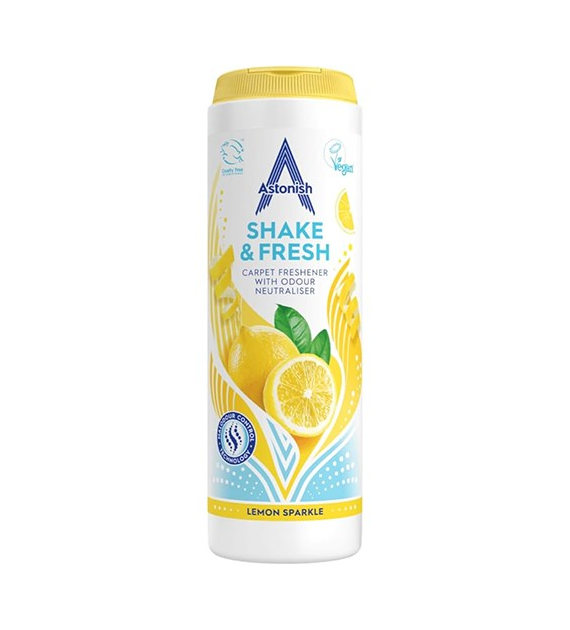 Astonish Shake & Fresh Capret Freshener Lemon 350g