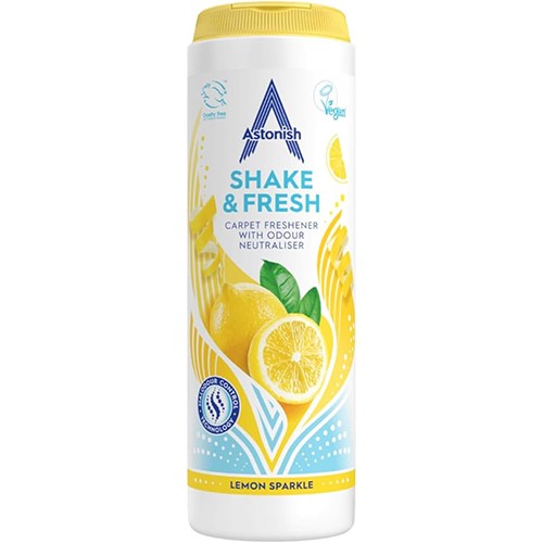 Astonish Shake & Fresh Capret Freshener Lemon 350g