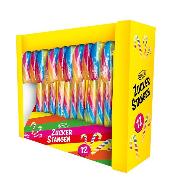 Only Zuckerstangen Laski Cukrowe Tęcza 12szt 144g