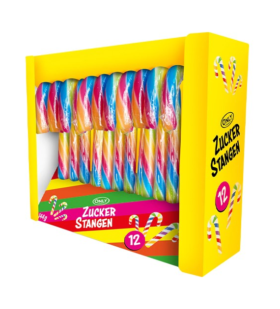 Only Zuckerstangen Laski Cukrowe Tęcza 12szt 144g