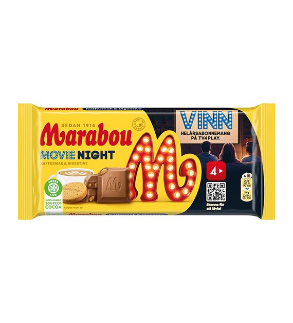 Marabou Movie Night Kaffeesmak & Digestive 185g