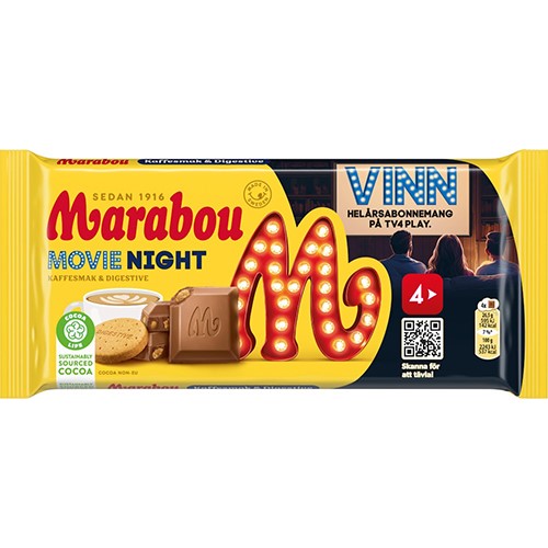 Marabou Movie Night Kaffeesmak & Digestive 185g