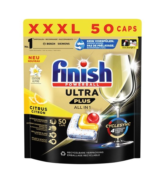 Finish Powerball Ultra All in 1 Citrus 50szt 610g