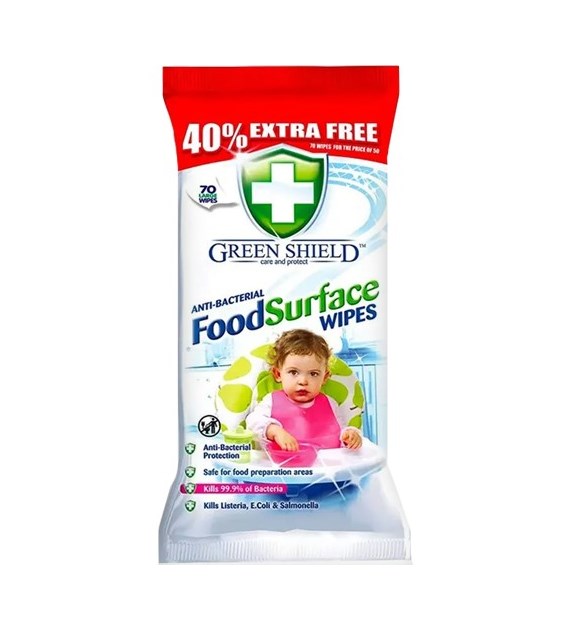Green Shield Food Surface Chusteczki 70szt
