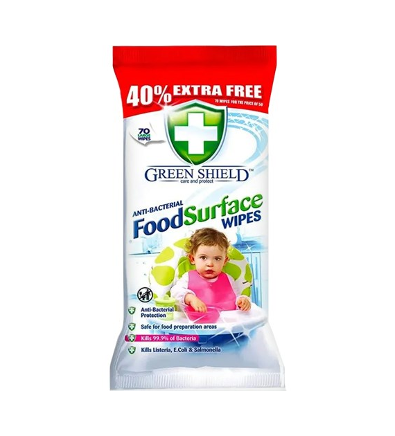 Green Shield Food Surface Chusteczki 70szt