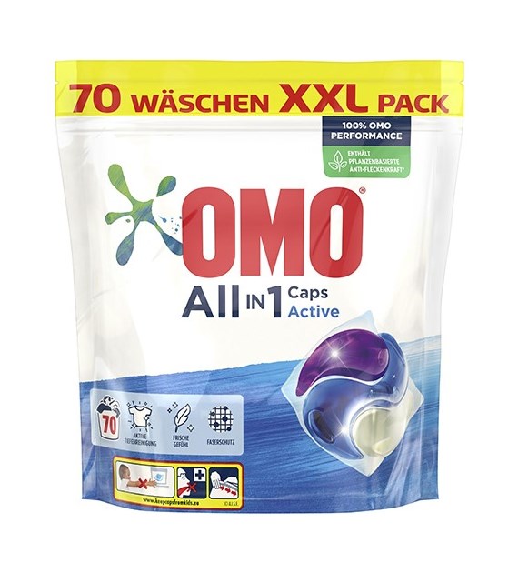 OMO All in 1 Caps Active 70p 1,8kg