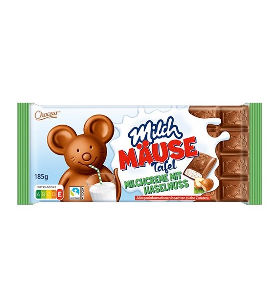 Choceur Milch Mause Tafel Haselnuss 190g