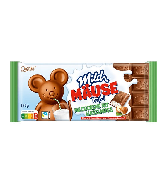 Choceur Milch Mause Tafel Haselnuss 190g