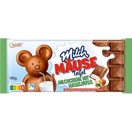 Choceur Milch Mause Tafel Haselnuss 190g