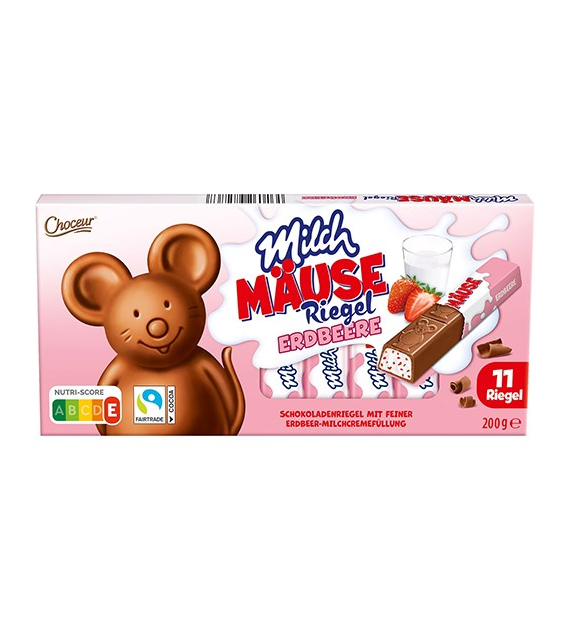 Choceur Milch Mause Riegel Erdbeere 200g