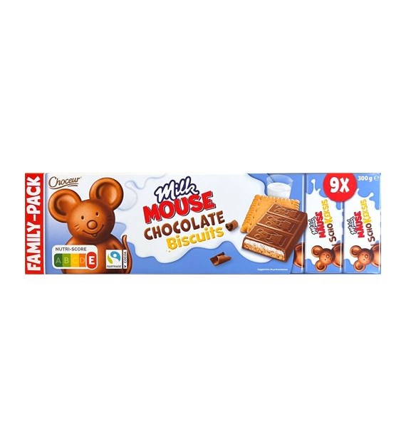 Choceur Milk Mouse Chocolate Biscuit 9szt 300g