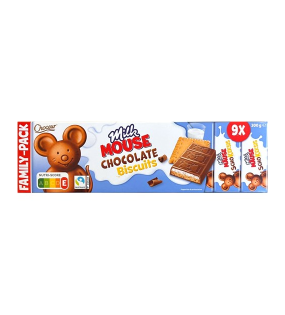 Choceur Milk Mouse Chocolate Biscuit 9szt 300g