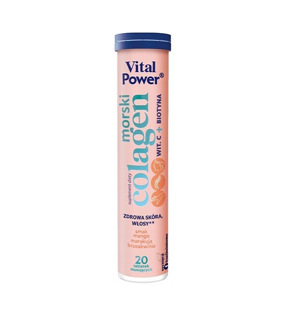 Kruger Vital Power Collagen Tabletki Musujące 84g