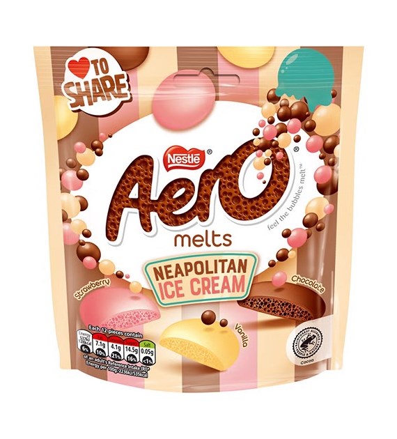 Nestle Aero Melts Neapolitan Ice Cream Czeko 86g