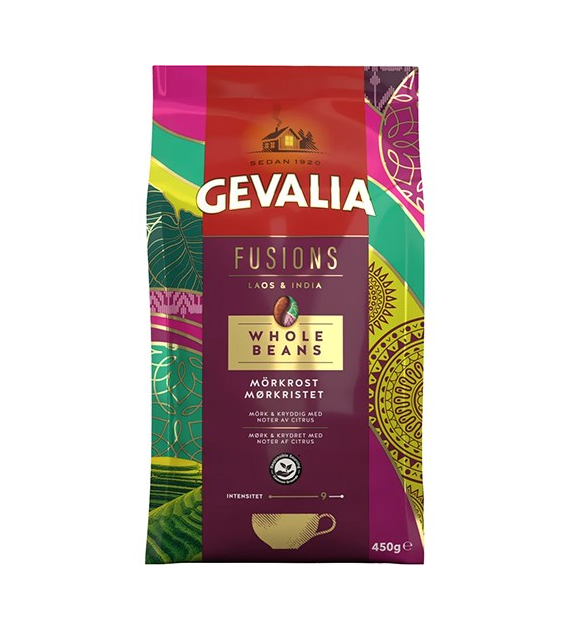 Gevalia Fusions Laos & India Morkrost 450g Z