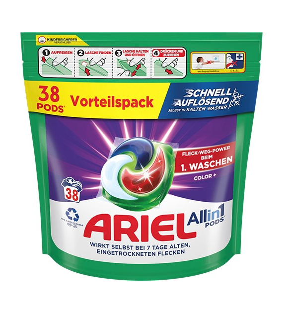 Ariel All in 1 Pods Color+ 38p 775g