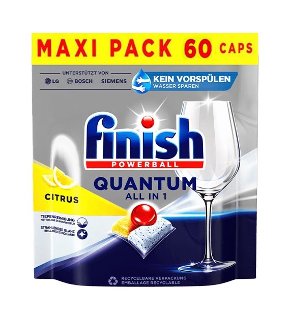 Finish Powerball Quantum All in1 Citrus 60szt 624g
