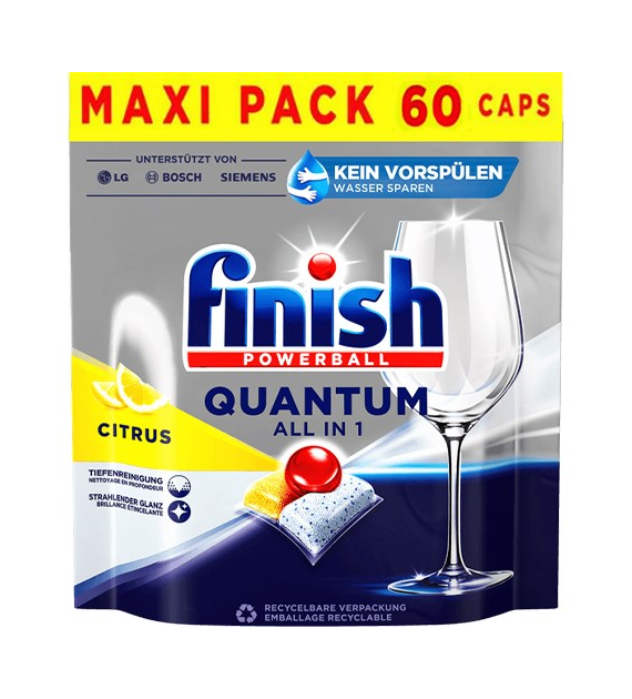 Finish Powerball Quantum All in1 Citrus 60szt 624g