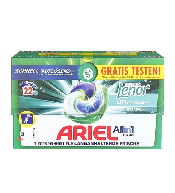 Ariel All in 1 Pods Universal+ Lenor 22p 519g