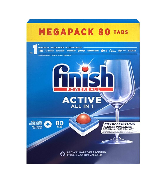 Finish Powerball Active All In 1 Tabs 80szt 1kg