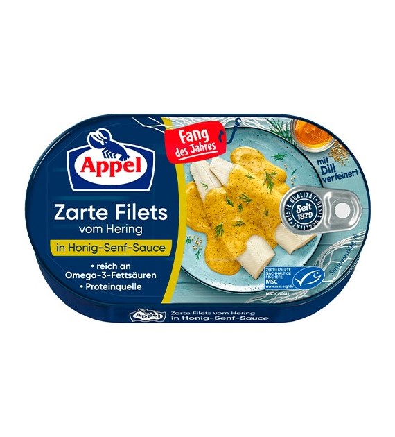 Appel Zarte Filets Hering Honig Senf Sauce 190g