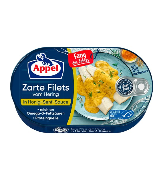 Appel Zarte Filets Hering Honig Senf Sauce 190g