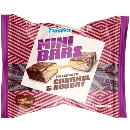 Fundiez Mini Bars Caramel & Nougat 12szt 190g