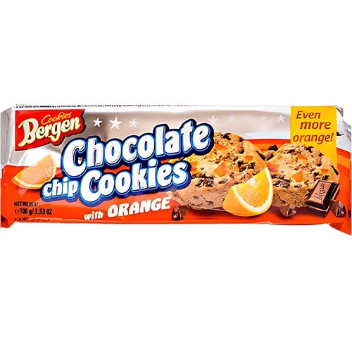 Bergen Chocolate Chip Cookies with Orange 100g