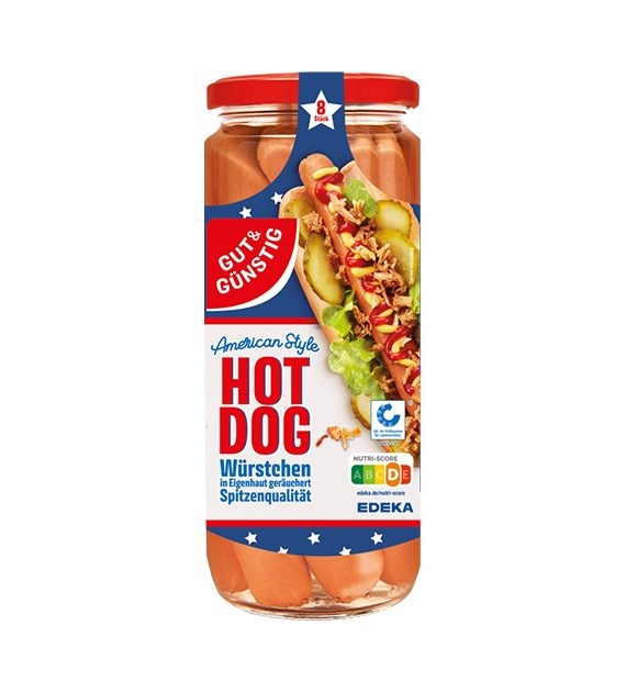 G&G Hot Dog Wurstchen Parówki 8szt 375/665g
