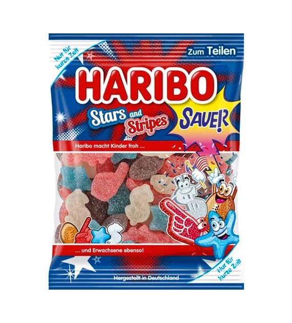 Haribo Stars and Stripes Sauer 175g