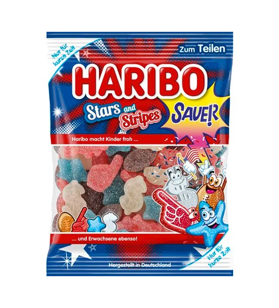 Haribo Stars and Stripes Sauer 175g