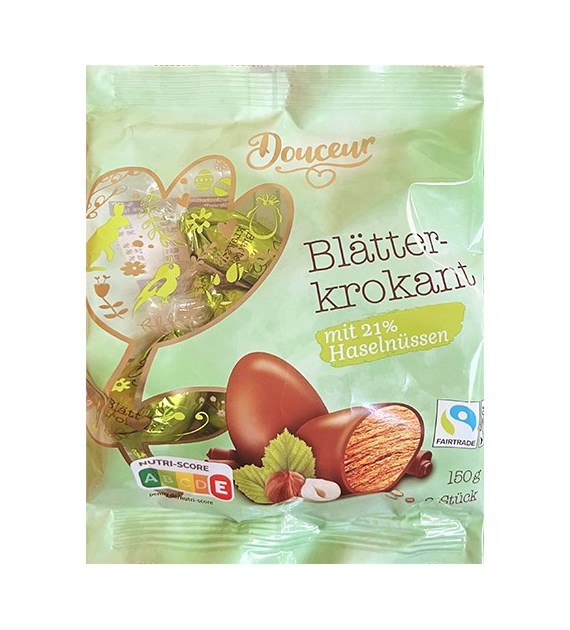Douceur Blatter Krokant mit Haselnussen 8szt 150g