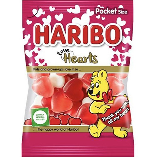 Haribo Hearts Pocket Size 100g