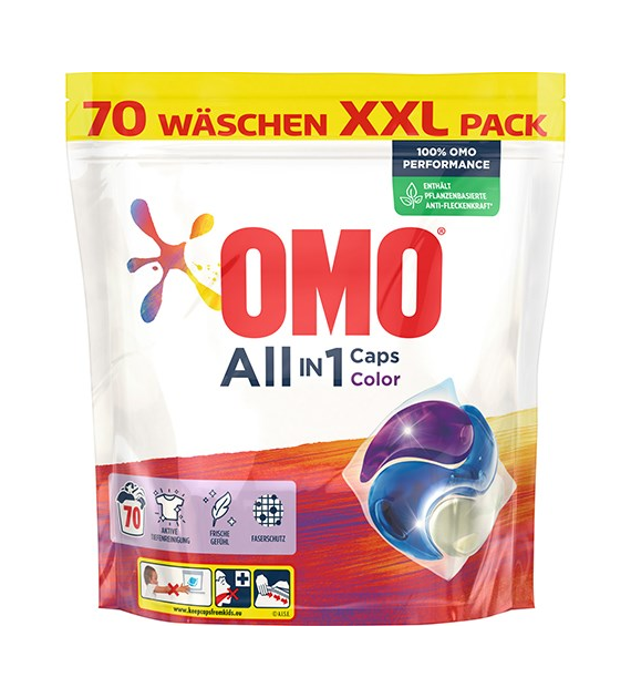 OMO All in 1 Caps Color 70p 1,8kg
