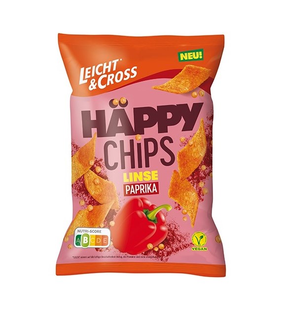 Leicht & Cross Happy Chips Linse Paprika 90g