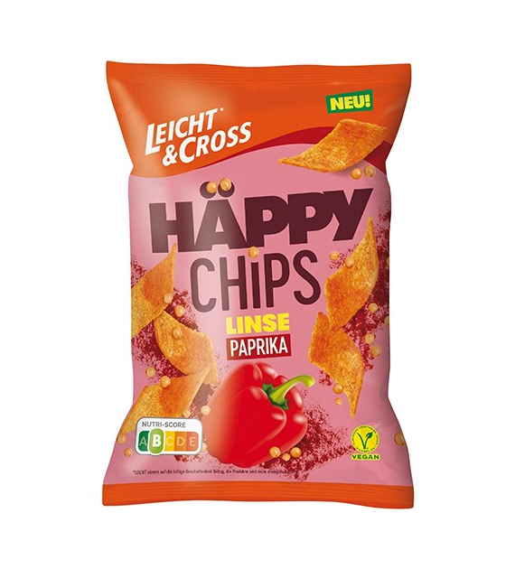 Leicht & Cross Happy Chips Linse Paprika 90g