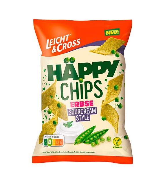 Leicht & Cross Happy Chips Erbse Sourcream 90g