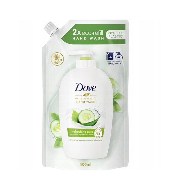 Dove Cucumber & Green Tea Mydło Zapas 500ml