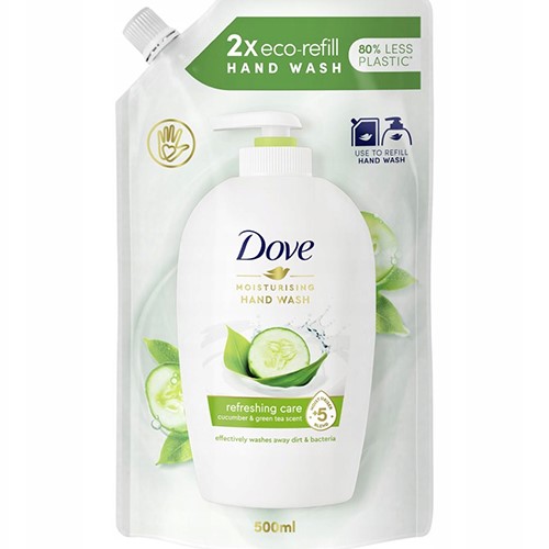 Dove Cucumber & Green Tea Mydło Zapas 500ml